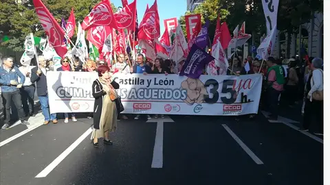 Manifestación de los funcionarios de la Junta de Castilla y León en Palencia Palencia