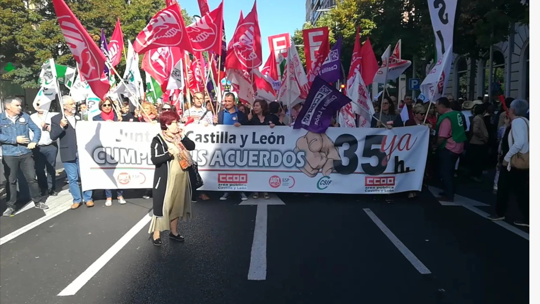 Manifestación de los funcionarios de la Junta de Castilla y León en Palencia Palencia