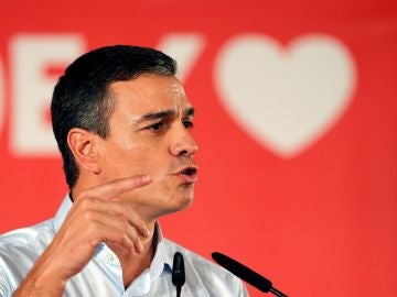 El presidente del Gobierno en funciones y candidato socialista, Pedro Sánchez