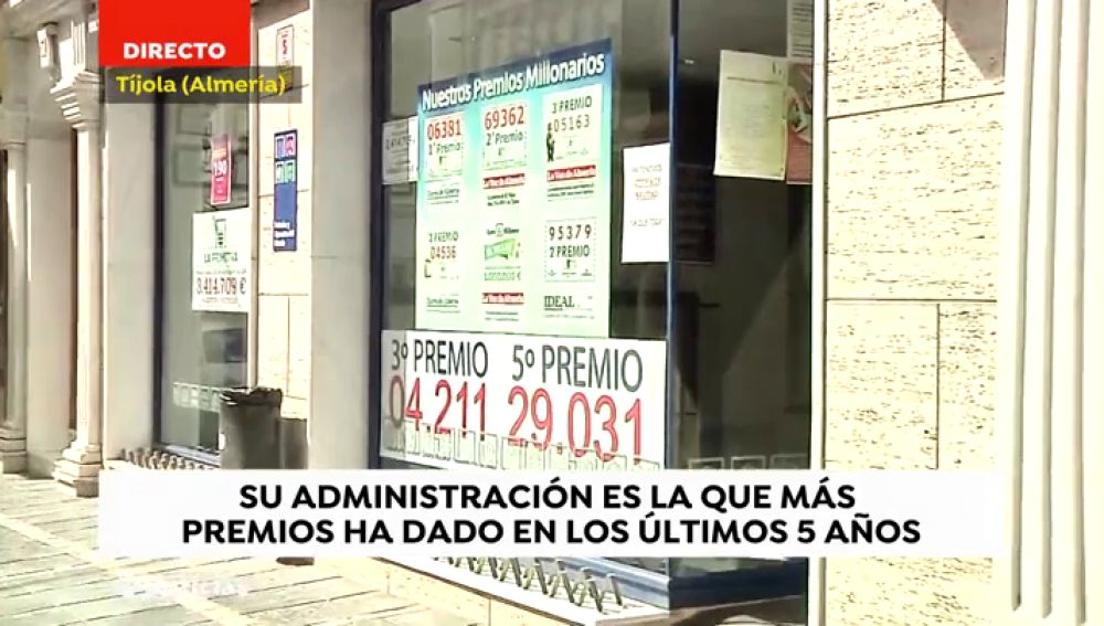  Tijola, el pueblo en el que no para de tocar la lotería, tiene la mayor renta de Andalucía