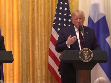 El enfado de Trump con un periodista que le pregunta por los aranceles en Europa El enfado de Trump con un periodista que le pregunta por los aranceles en Europa