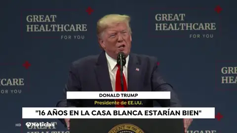 Trump bromea con su reelección y resta importancia al "impeachment" Trump bromea con su reelección y resta importancia al "impeachment"