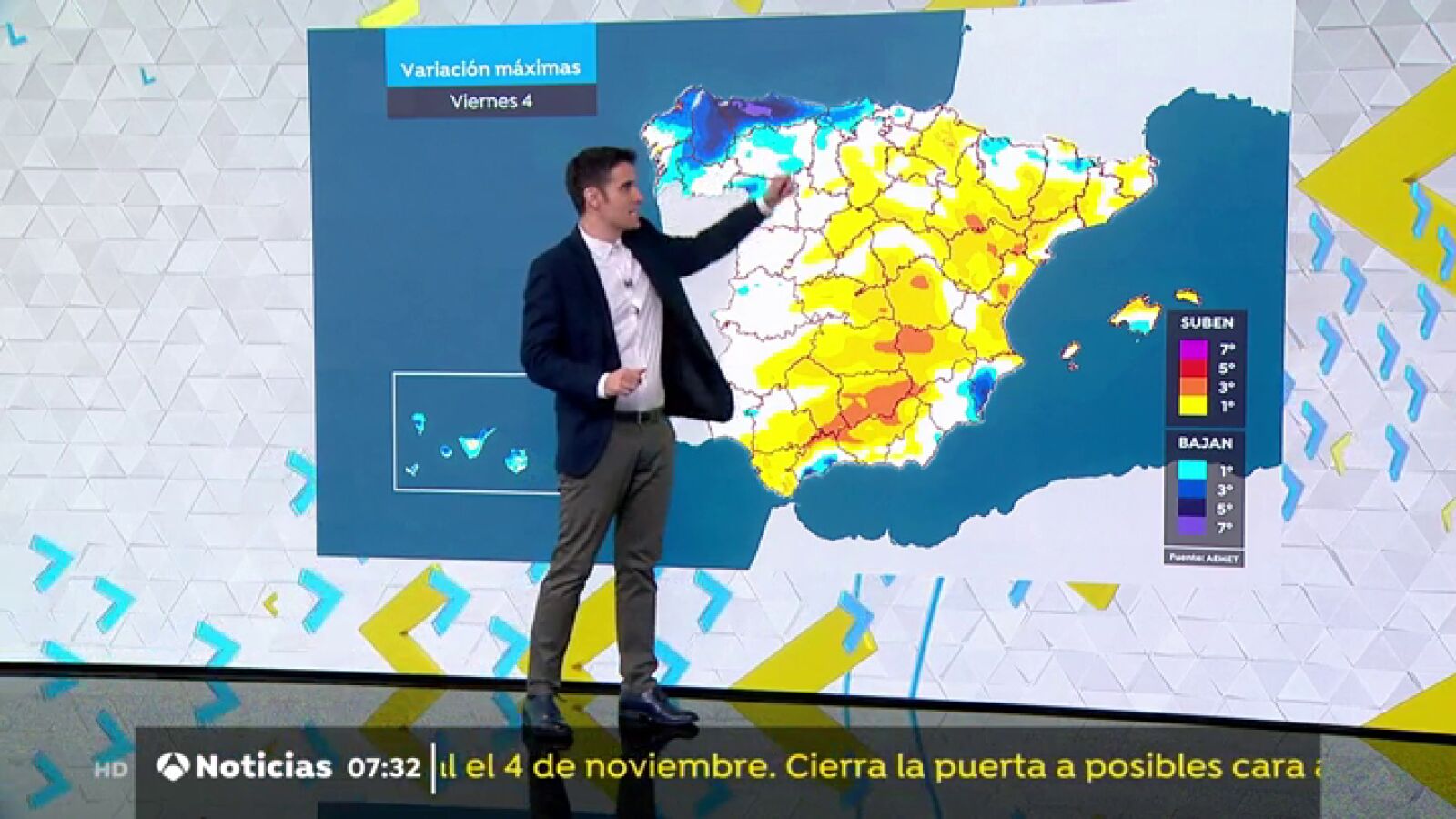 Este viernes se esperan temperaturas cálidas y precipitaciones débiles en el Cantábrico