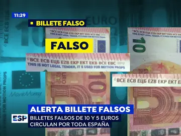 Alerta billetes falsos. Alerta billetes falsos.
