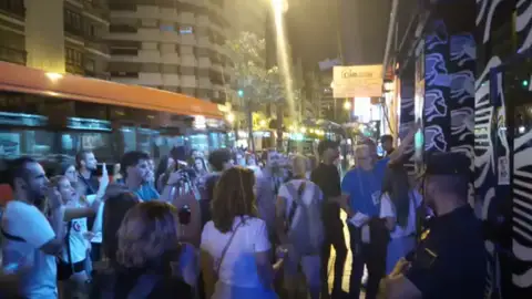 Protesta en la discoteca Indiana de Valencia Protesta en la discoteca Indiana de Valencia