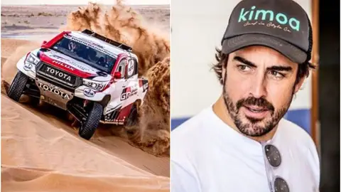Fernando Alonso y su pilotaje extremo en el desierto de Marruecos Fernando Alonso y su pilotaje extremo en el desierto de Marruecos