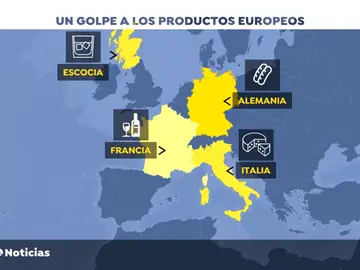 La lista de productos españoles afectados por los aranceles de Trump La lista de productos españoles afectados por los aranceles de Trump