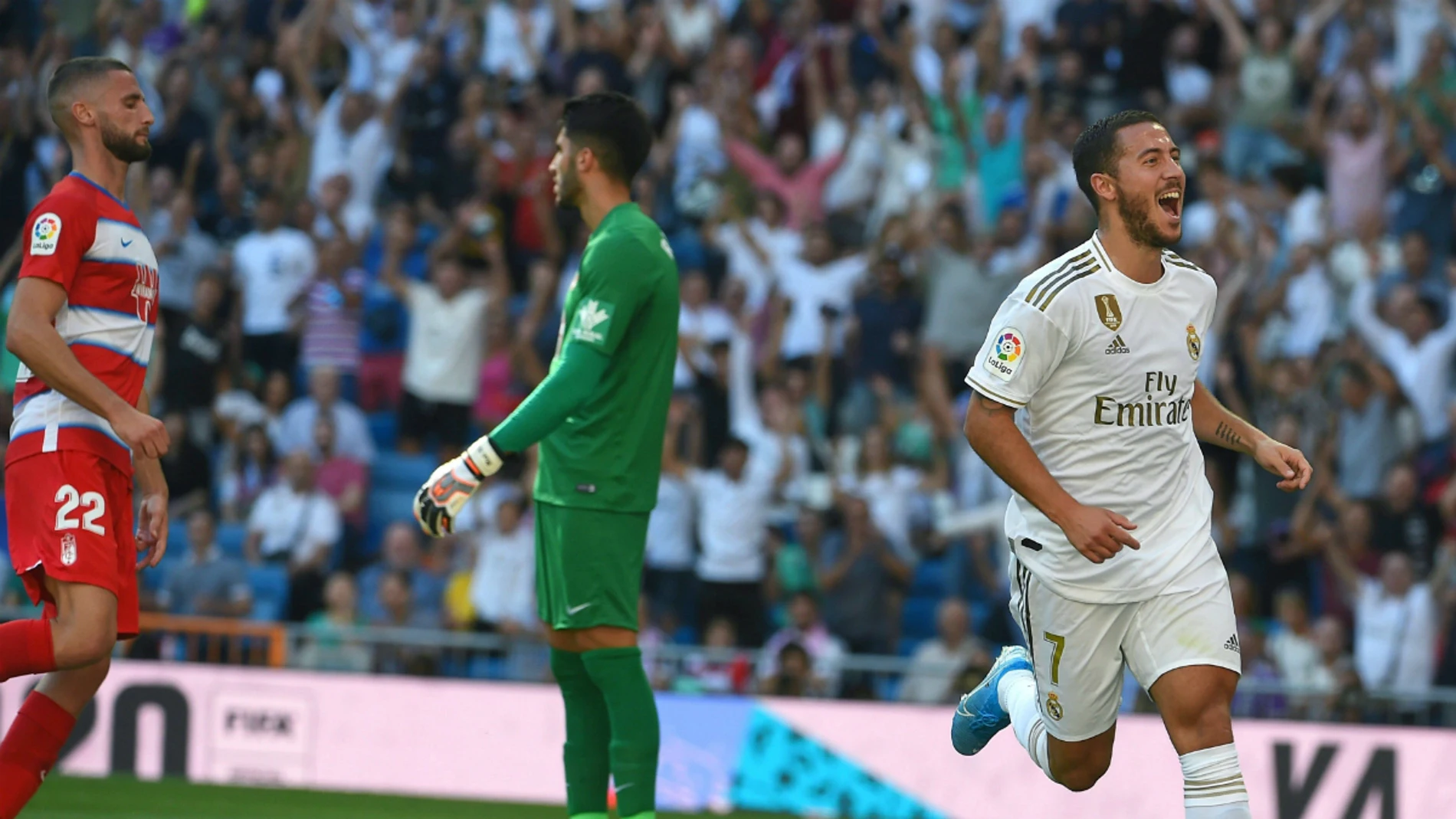 Eden Hazard celebra un gol Eden Hazard celebra un gol