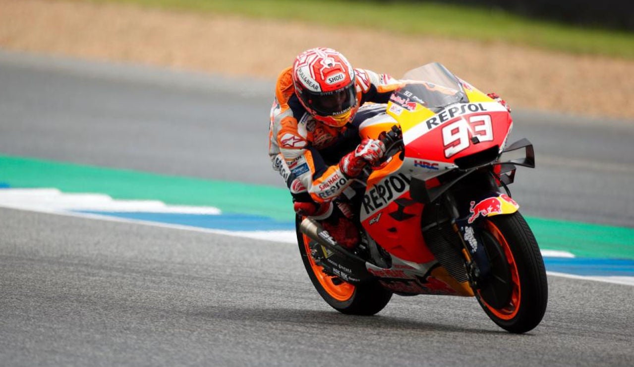 Marc Márquez durante la clasificación del GP de Tailandia Marc Márquez durante la clasificación del GP de Tailandia