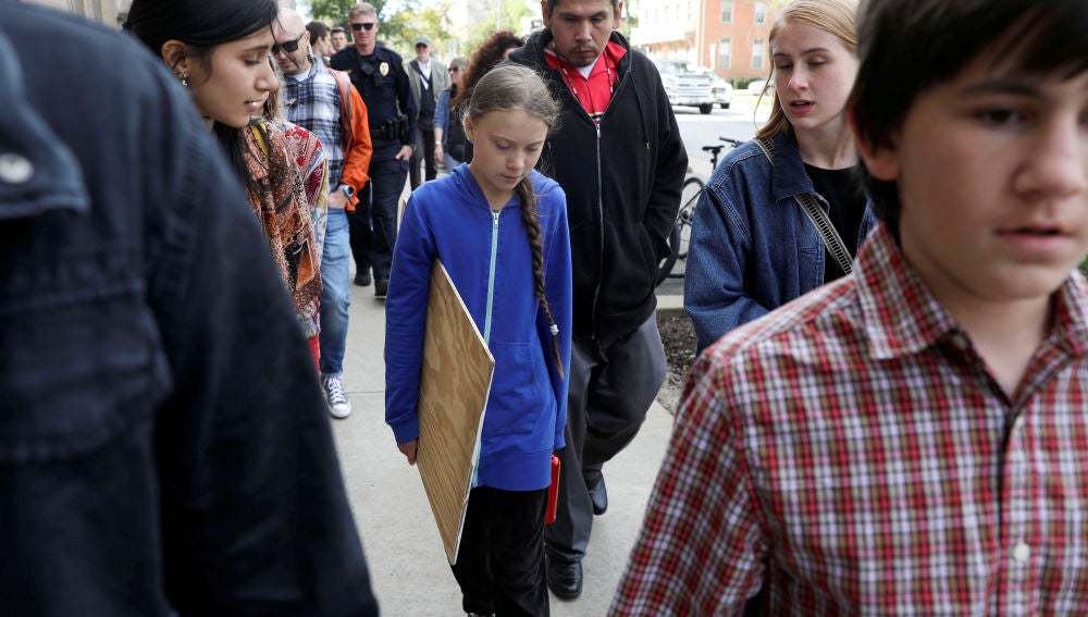 Greta Thunberg en Iowa, Estados Unidos