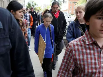 Greta Thunberg en Iowa, Estados Unidos Greta Thunberg en Iowa, Estados Unidos