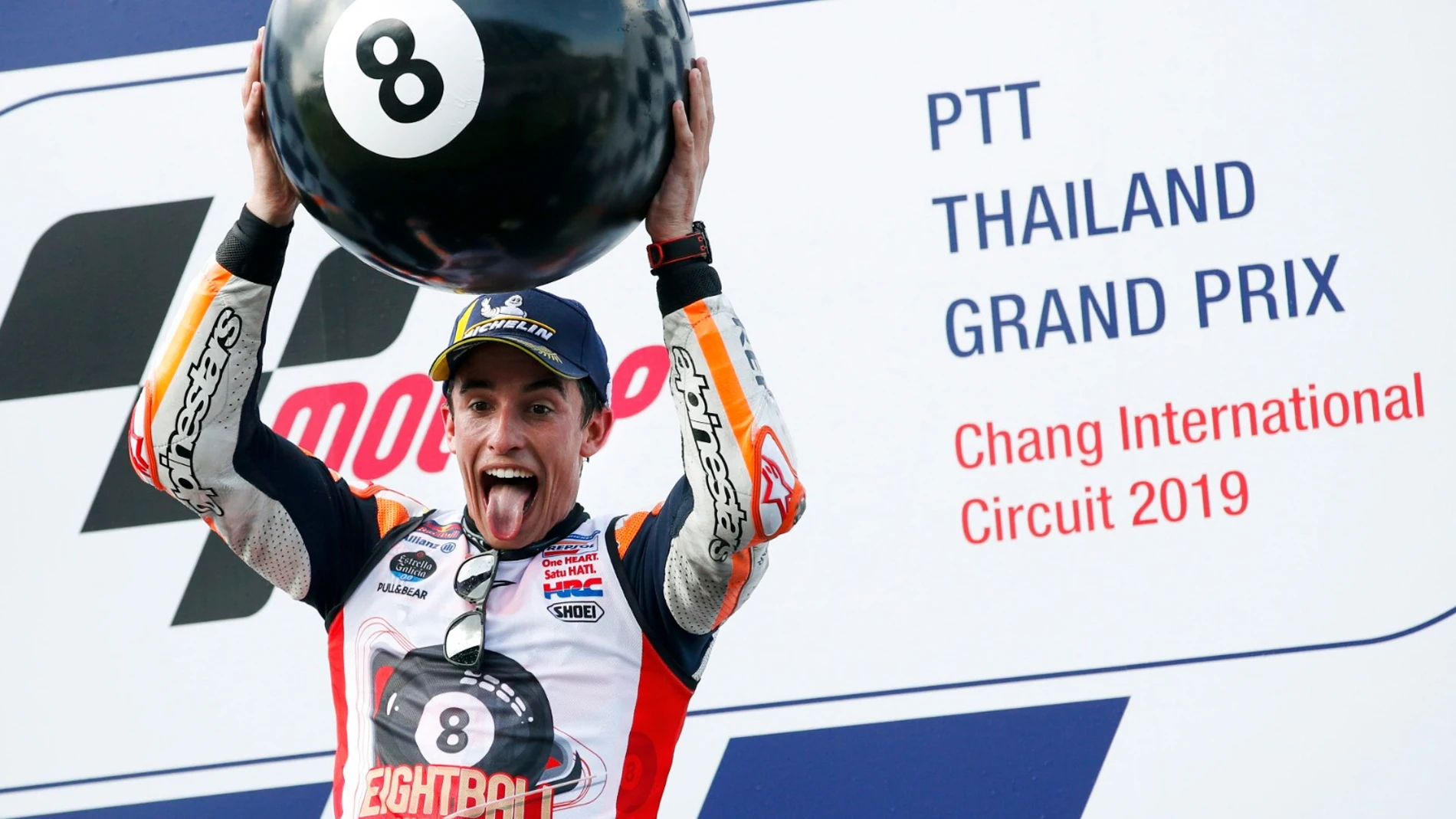 Márquez celebra su octavo titulo Márquez celebra su octavo titulo