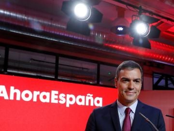 Pedro Sánchez en un acto del PSOE