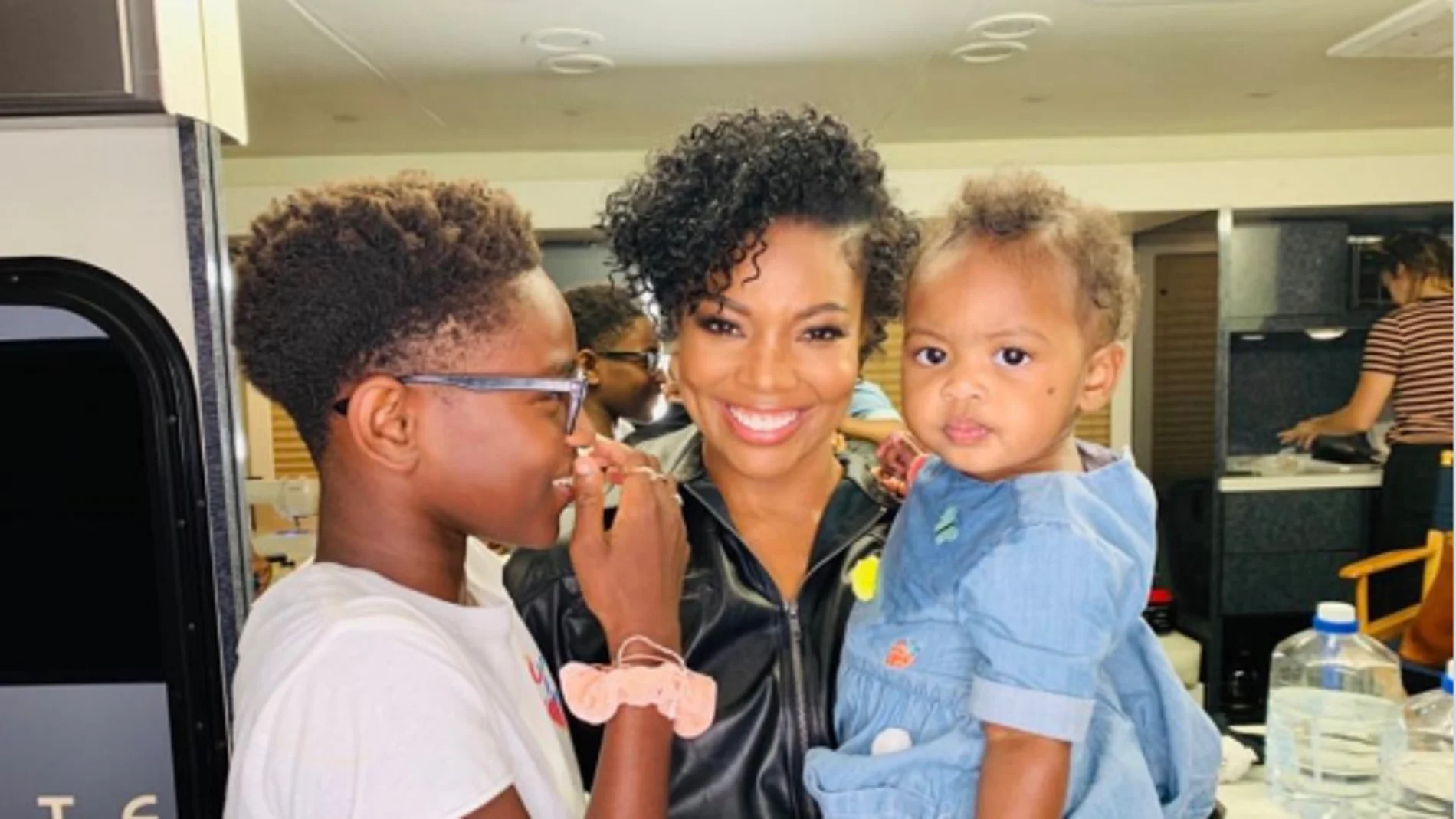 La mujer, la hija y el hijo de Dwyane Wade La mujer, la hija y el hijo de Dwyane Wade