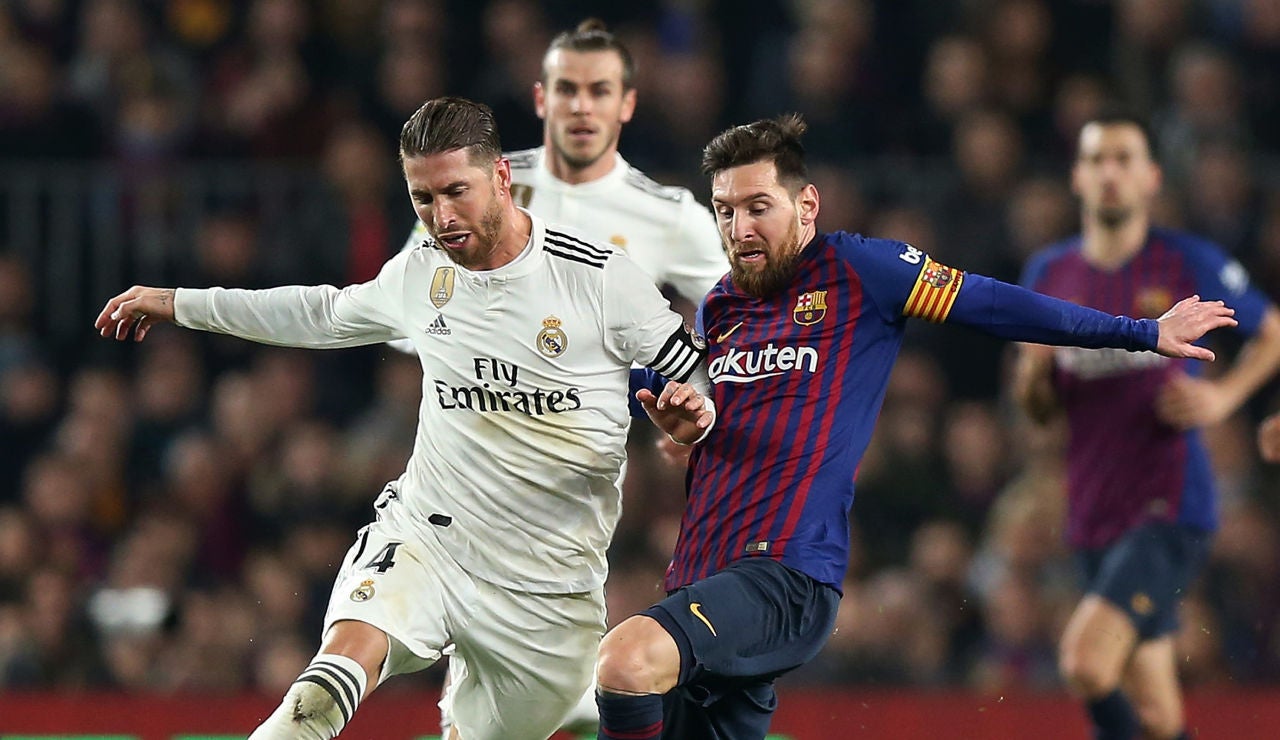 Sergio Ramos y Messi, durante un Clásico Sergio Ramos y Messi, durante un Clásico