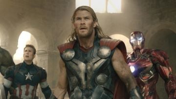 Chris Hemsworth (Thor), Chris Evans (Capitán América) y Robert Downey Jr. (Iron Man) Chris Hemsworth (Thor), Chris Evans (Capitán América) y Robert Downey Jr. (Iron Man)
