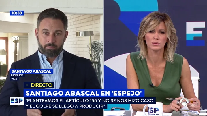 El líder de Vox, Santiago Abascal. Abascal