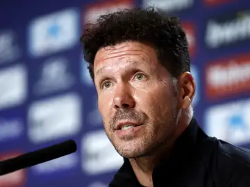 Simeone, en rueda de prensa Simeone, en rueda de prensa