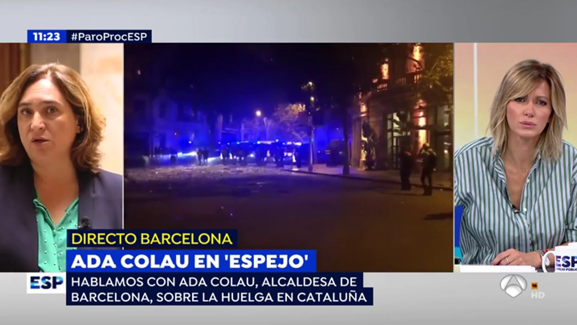 Ada Colau: "Se han unido a la protesta en Barcelona grupos de ultraderecha muy agresivos y violentos"