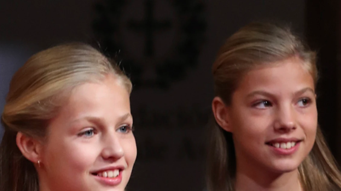 La princesa Leonor y la infanta Sofía en las audiencias de los Premios Princesa de Asturias