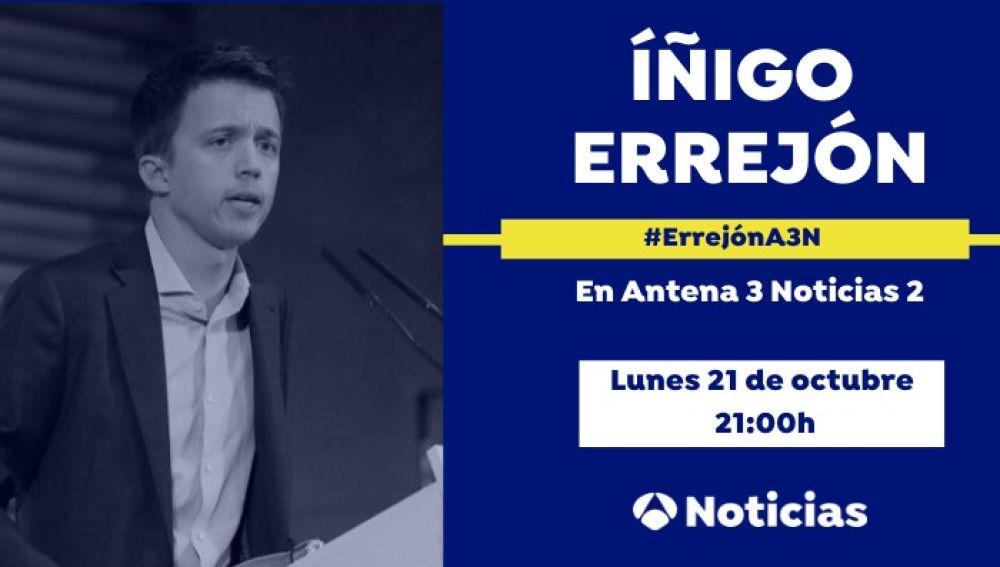 Íñigo Errejón será entrevistado por Vicente Vallés