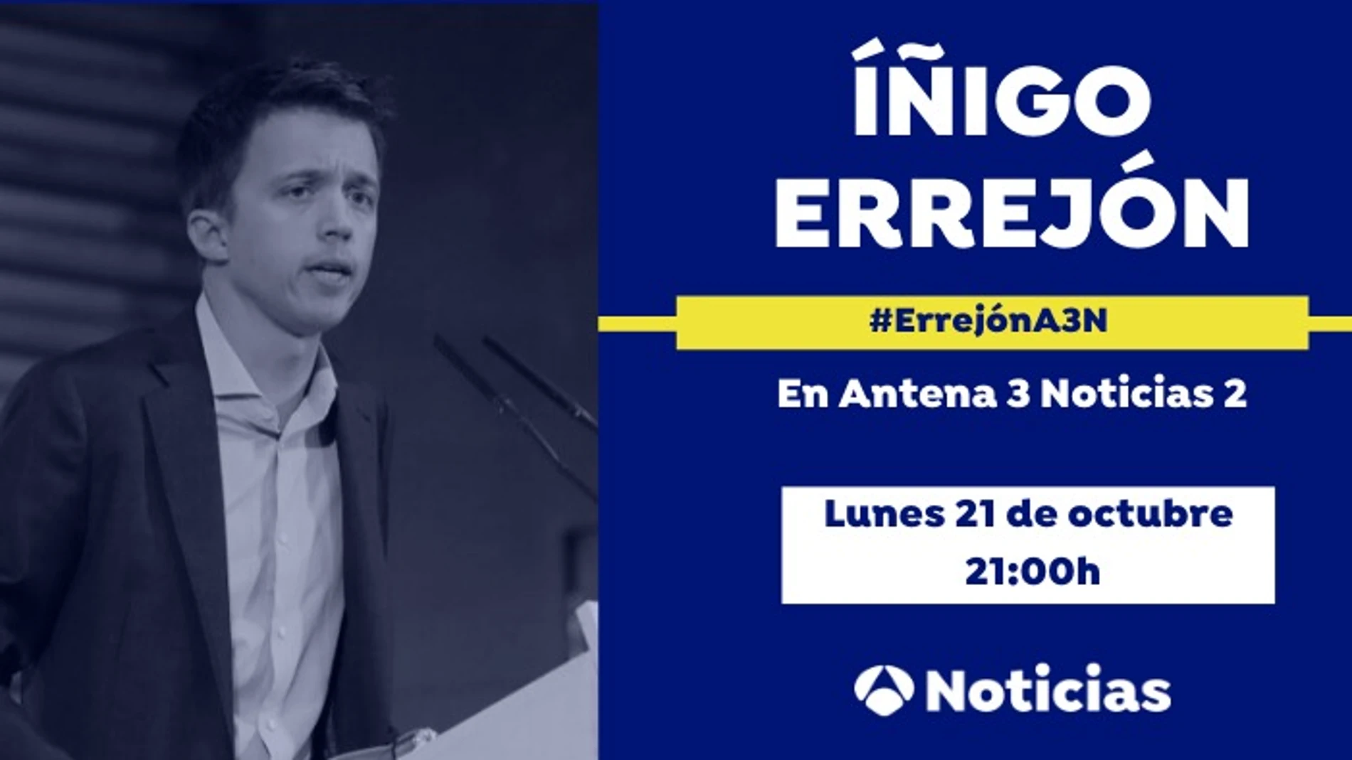 Íñigo Errejón será entrevistado por Vicente Vallés Íñigo Errejón será entrevistado por Vicente Vallés