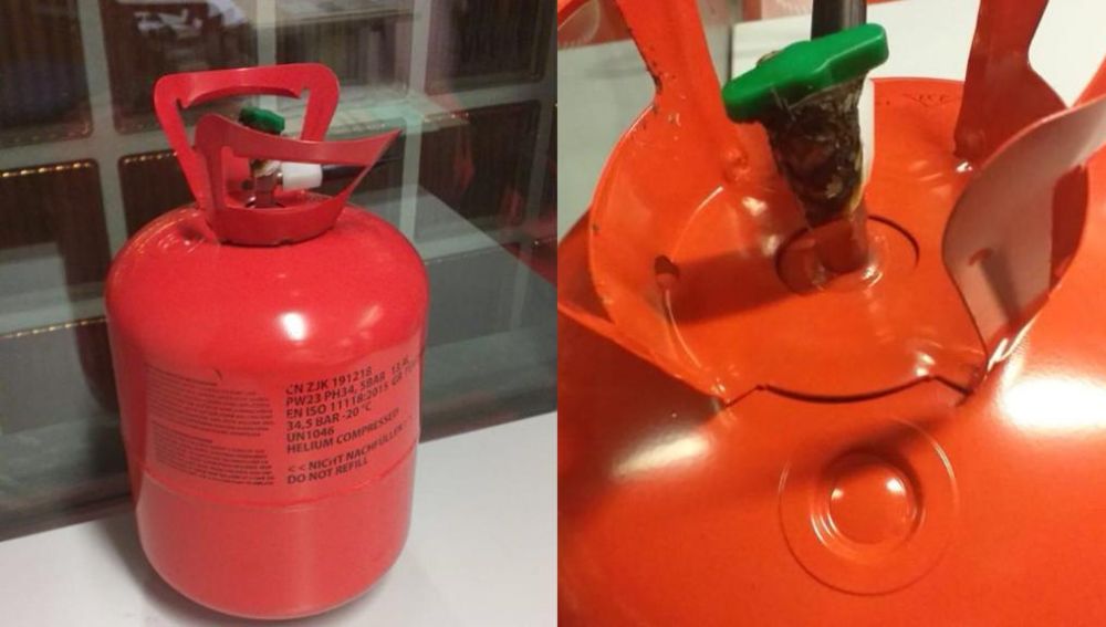 Bombona preparada para explotar en el centro de Barcelona