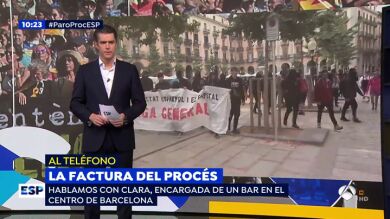 La propietaria de un bar en Barcelona abre pese a la huelga: 