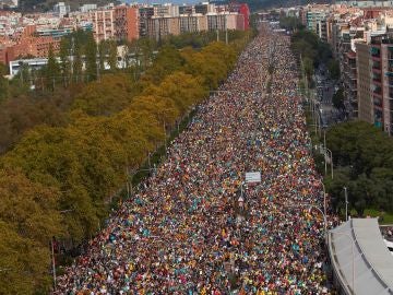 Manifestación independentista en Cataluña Manifestación independentista en Cataluña