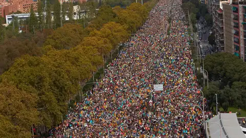 Manifestación independentista en Cataluña Manifestación independentista en Cataluña