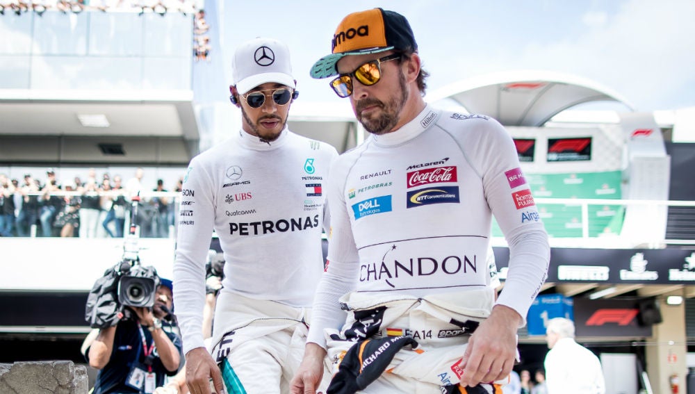 Fernando Alonso y Lewis Hamilton