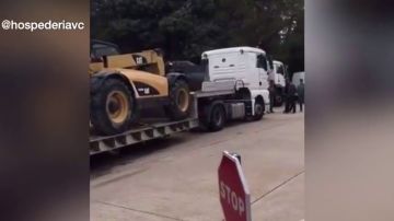 Entra en el Valle de los Caídos la maquinaria para la exhumación de Franco Entra en el Valle de los Caídos la maquinaria para la exhumación de Franco