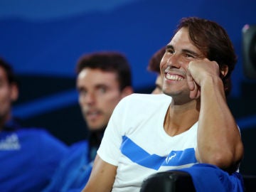 Rafa Nadal, sonriente