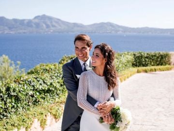 Rafa Nadal y Xisca Perelló, durante su boda