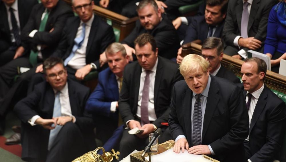 Boris Johnson en el Parlamento británico