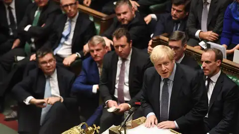 Boris Johnson en el Parlamento británico Boris Johnson en el Parlamento británico