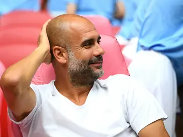Guardiola, en un partido con el City Guardiola, en un partido con el City
