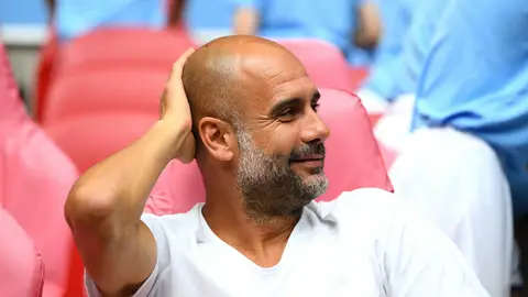 Guardiola, en un partido con el City Guardiola, en un partido con el City