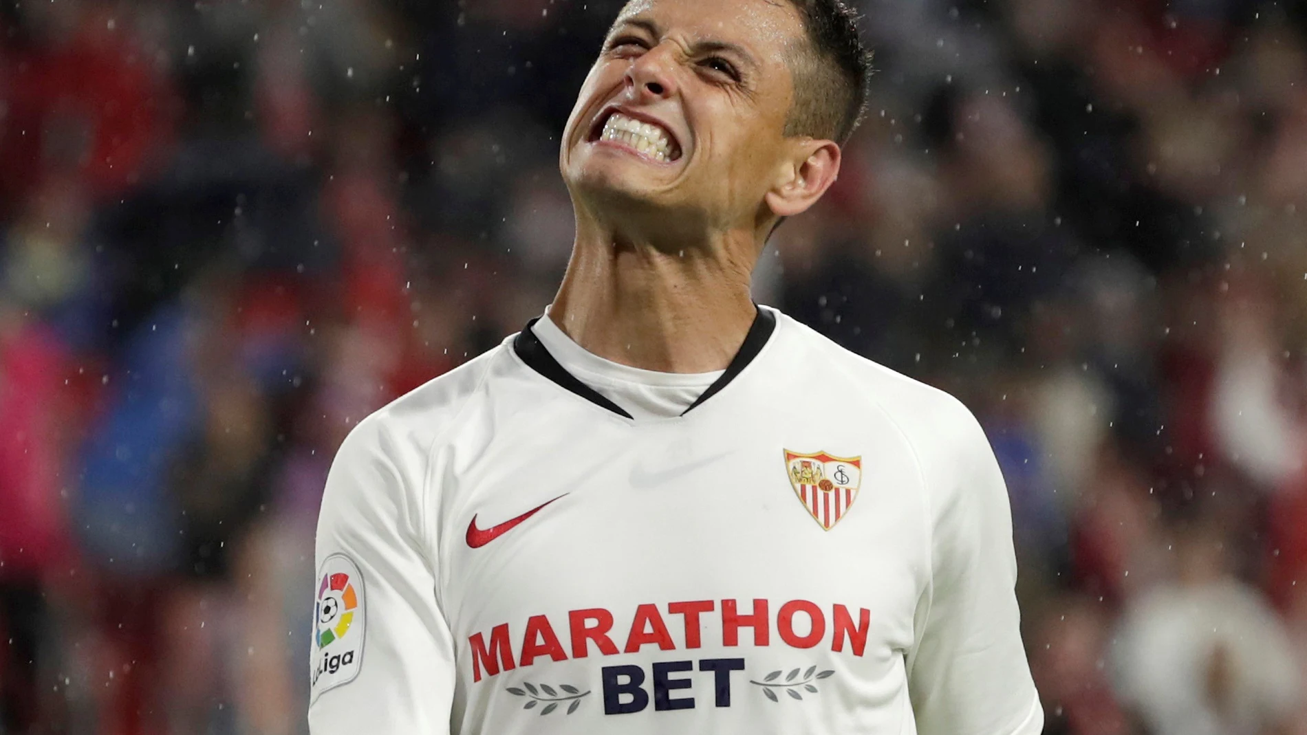 Chicharito Hernández, con el Sevilla Chicharito Hernández, con el Sevilla