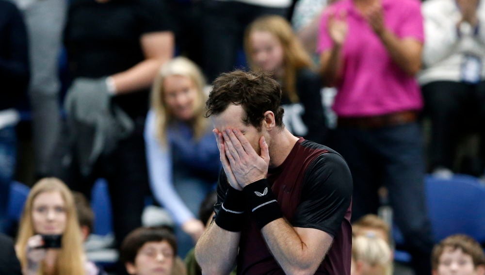 Andy Murray rompe a llorar tras ganar en Amberes