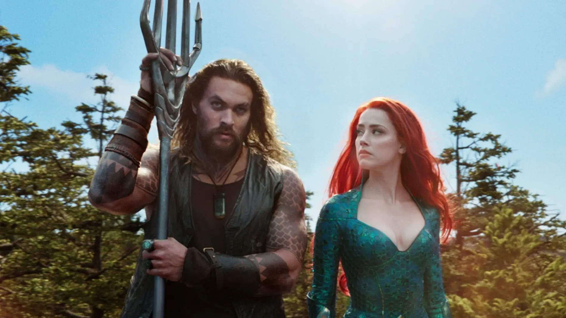 Jason Momoa y Amber Heard en 'Aquaman'