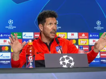 Simeone en rueda de prensa Simeone en rueda de prensa