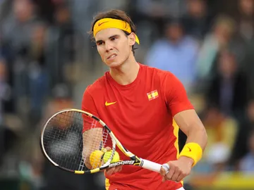 Nadal durante un partido de la Copa Davis con España Nadal durante un partido de la Copa Davis con España