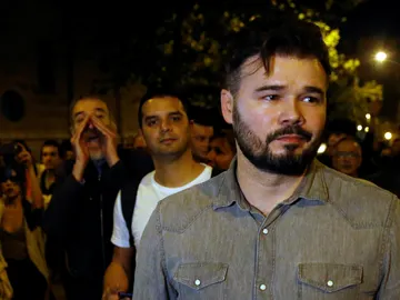 Gabriel Rufián abucheado por independentistas en una manifestación Gabriel Rufián abucheado por independentistas en una manifestación