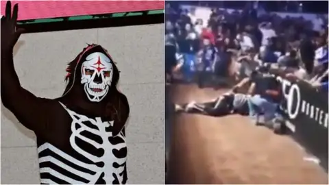 El luchador 'La Parka', grave tras una caída en un combate El luchador 'La Parka', grave tras una caída en un combate