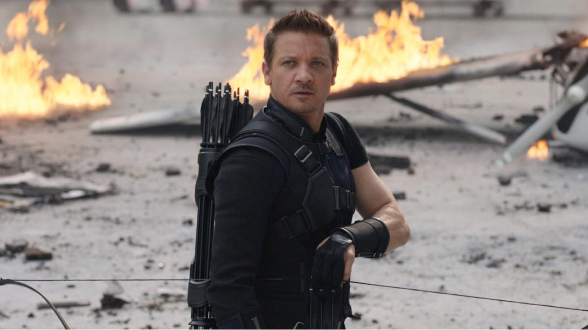 Jeremy Renner como Hawkeye (Ojo de Halc&oacute;n)