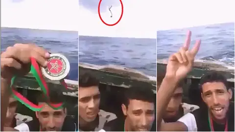 Anouar Boukharsa en la patera hacia Lanzarote Anouar Boukharsa en la patera hacia Lanzarote
