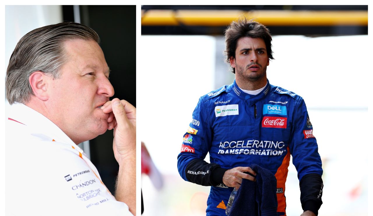 Zak Brown, responsable de McLaren y Carlos Sainz Zak Brown, responsable de McLaren y Carlos Sainz