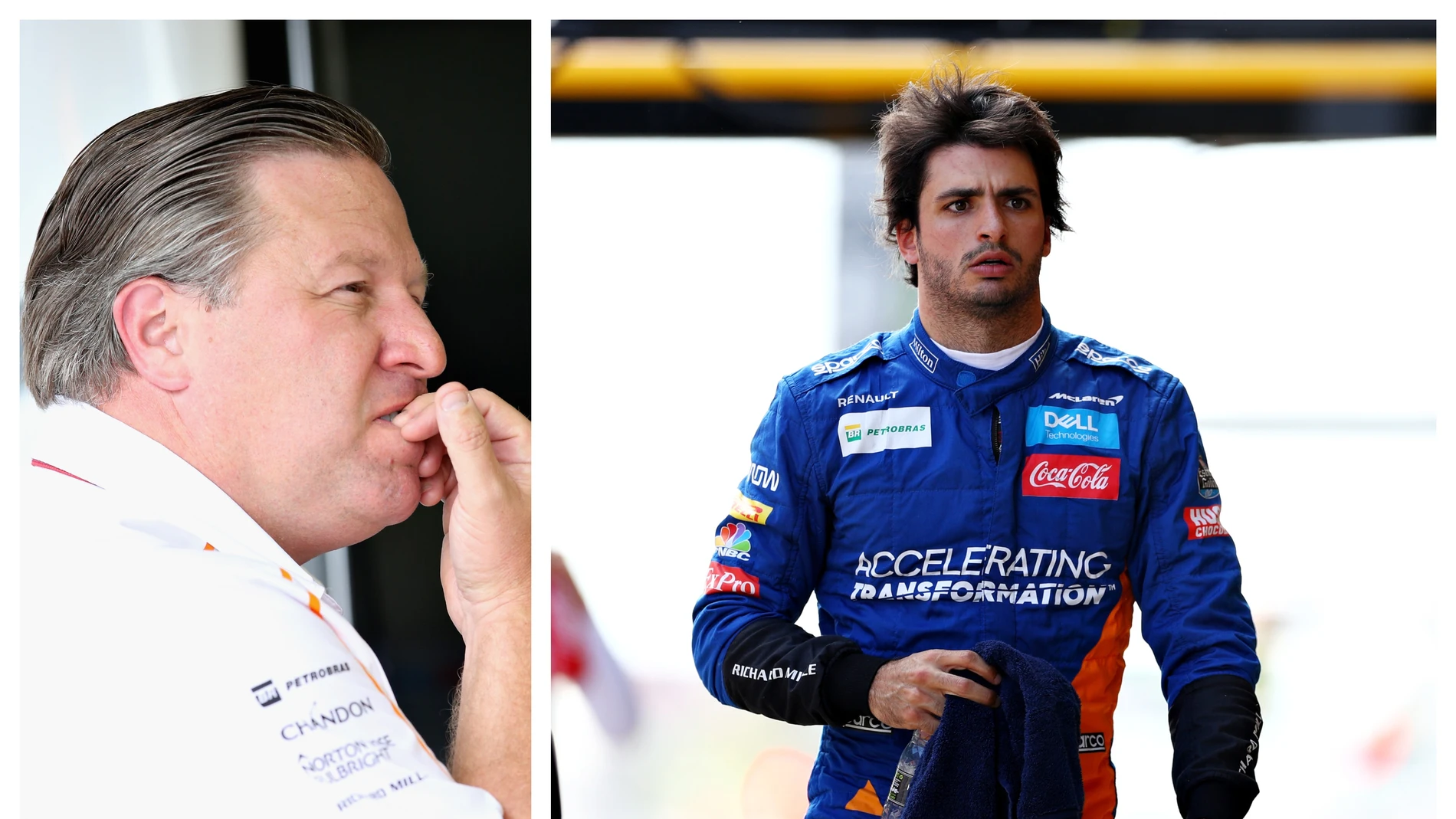 Zak Brown, responsable de McLaren y Carlos Sainz Zak Brown, responsable de McLaren y Carlos Sainz