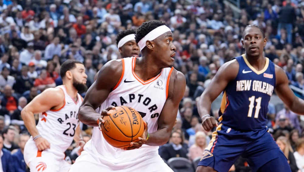 Pascal Siakam, en acción ante los Pelicans